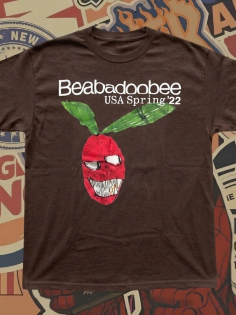 Beabadoobee brown cotton t-shirt